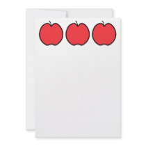 Red Apple with a Black Outline. Custom Announcement