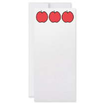 Red Apple with a Black Outline. Rack Card Design