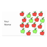 Red Apples and Green Apples Pattern. Business Card Templates