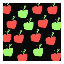 Red Apples and Green Apples Pattern. Custom Announcement