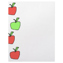 Red Apples and Green Apples, Pattern. Customized Letterhead