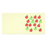 Red Apples and Green Apples, Pattern. Custom Photo Card