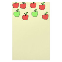 Red Apples and Green Apples, Pattern. Stationery Paper