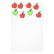 Red Apples and Green Apples, Pattern. Custom Stationery
