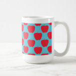 Red Apples Aqua Retro Coffee Mug