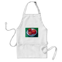 RED APPLES IN OIL PASTEL: VIVID AND BRIGH APRONS