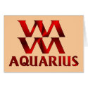 Red Aquarius Horoscope Symbol cards by sun_signs Red Aquarius Horoscope Symbol cards