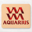 Red Aquarius Horoscope Symbol mousepads by sun_signs Red Aquarius Horoscope Symbol mousepads