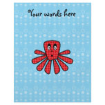 Red argyle octopus on blue bubbles flyers