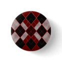 Red Argyle Pin buttons