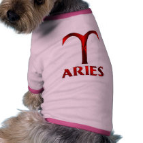 Red Aries Horoscope Symbol pet clothing