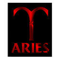 Red Aries Horoscope Symbol posters by sun_signs Red Aries Horoscope Symbol posters