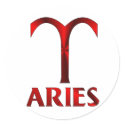 Red Aries Horoscope Symbol stickers by sun_signs Red Aries Horoscope Symbol stickers