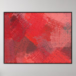 Red Art on Stone Print