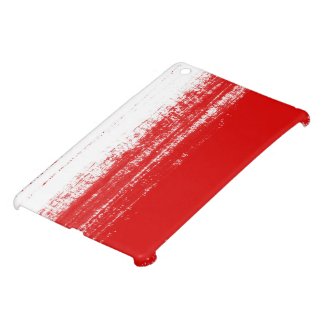 Red artistic brush stroke iPad mini covers