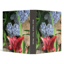 Red Asiatic Lily and Hydrangeas Binder
