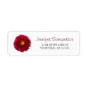 Red Aster Return Address Labels