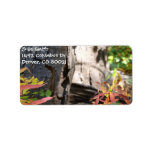 Red Autumn Leaves Address Label