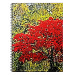 Red Autumn Painting Art Notebook