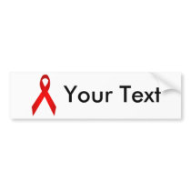 Red Awareness Ribbon Bumper Sticker