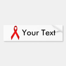Red Awareness Ribbon Bumper Sticker