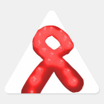 Red Awareness Ribbon Candle Stickers