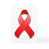 Red Awareness Ribbon Card