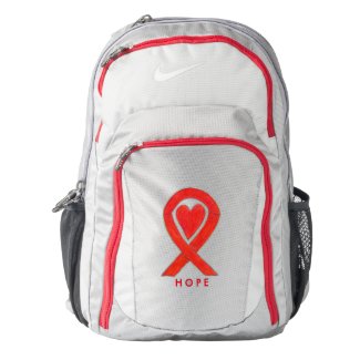 Red Awareness Ribbon Heart Customized Backpack