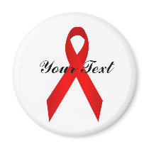 Red Awareness Ribbon Magnet