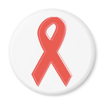 Red Awareness Ribbon magnets