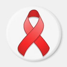Red Awareness Ribbon Magnet