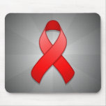 Red Awareness Ribbon Mousepad