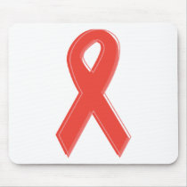 Red Awareness Ribbon mousepads