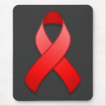 Red Awareness Ribbon Mousepad