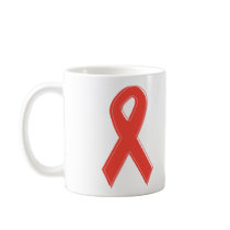Red Awareness Ribbon mugs