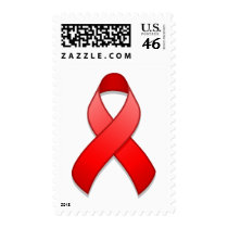Red Awareness Ribbon Postage postage