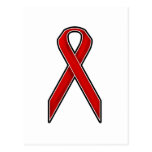 Red Awareness Ribbon Postcards