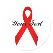 Red Awareness Ribbon Sticker