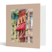 Red Awnings on Brownstone Hoboken NJ binders