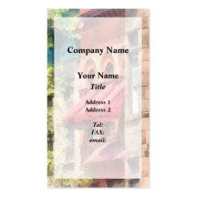 Red Awnings on Brownstone Hoboken NJ Business Card