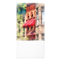 Red Awnings on Brownstone Hoboken NJ photo cards