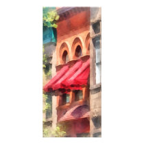 Red Awnings on Brownstone Hoboken NJ rack cards