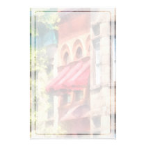 Red Awnings on Brownstone Hoboken NJ stationery