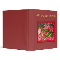 Red Azaleas Garden Journal 3 Ring Binders