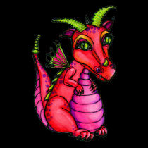 Red Baby Dragon Cute Animal Vintage Tee t-shirts