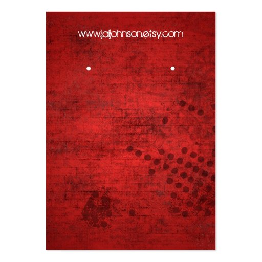Red Background Earring Cards Business Card