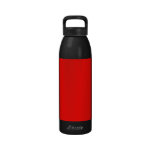 Red Background on a Water Bottle