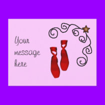 Red Ballet Greeting postcards