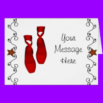 Red Ballet Slippers Card