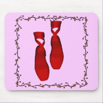 Red Ballet Slippers mousepads